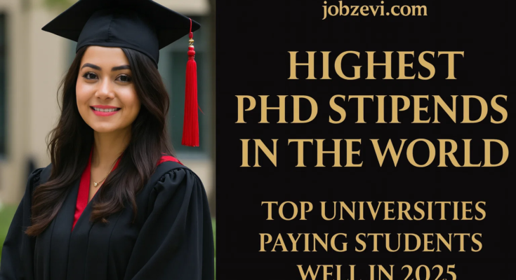 Highest PhD Stipends in the World – Top Universities Paying Students Well in 2025